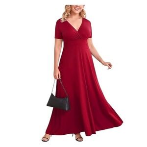Preston & York by Dillard’s Red Wine Elegant Maxi Dress Size XL